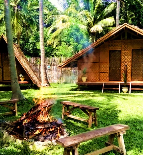 Bamboo hut